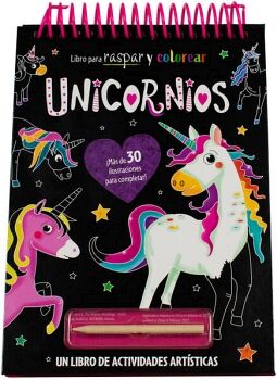 LIBRO PARA RASPAR Y COLOREAR -UNICORNIOS-