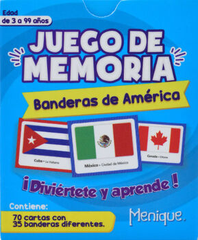 JUEGO DE MEMORIA -BANDERAS DE AMRICA-    (C/70 CARTAS)