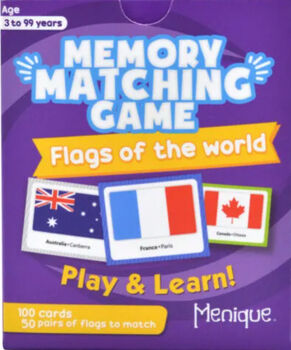 MEMORY MATCHING GAME -FLAGS OF THE WORLD- (C/100 CARTAS)