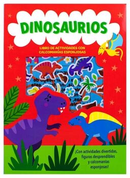 LIBRO INFANTIL DE ACTIVIDADES CON CALCOMANAS ESPONJOSAS: DINOSAURIOS